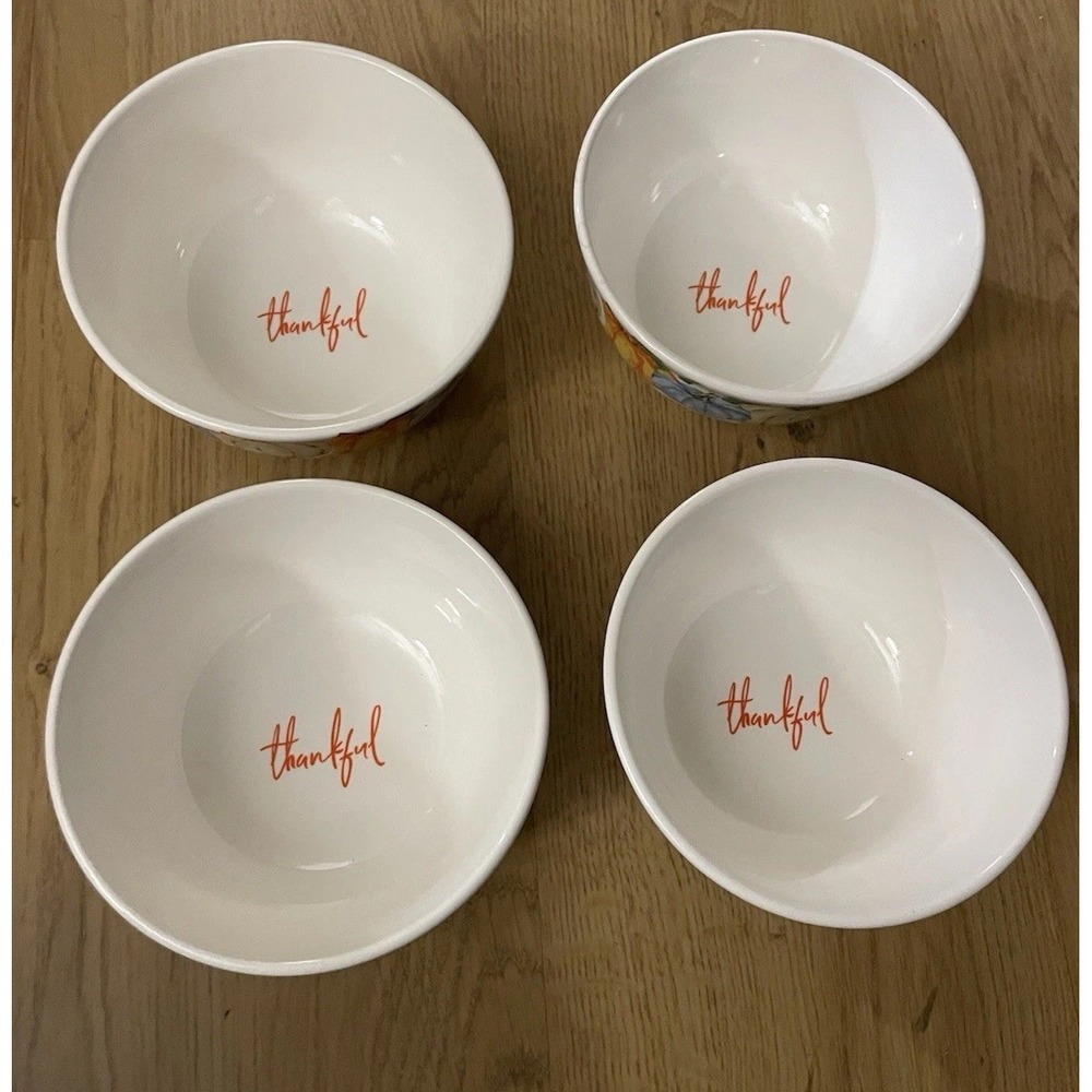 AUTUMN BOWL SET OF 4 THANKSGIVING FALL ROYAL NORFOLK CEREAL-SOUP